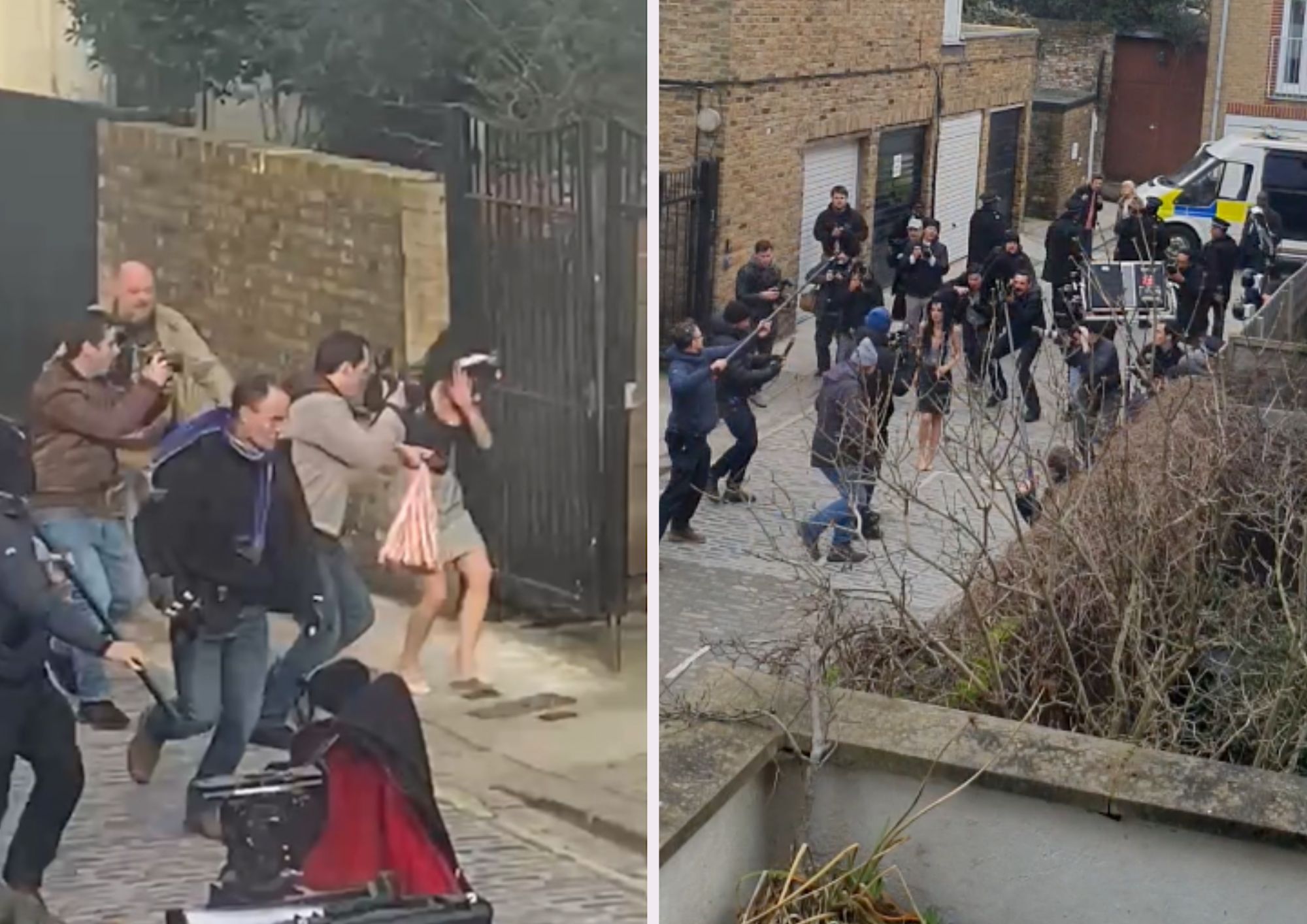 Chasing Amy all over again as film crews stage moment singer was pursued by paps amybiopic
