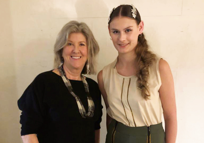 Serving up support as Lily seeks more medals Anne with Lily Mills