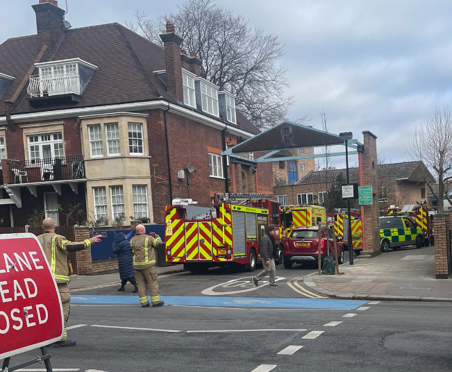 Man taken to hospital after Belsize Park flat fire belsizefire