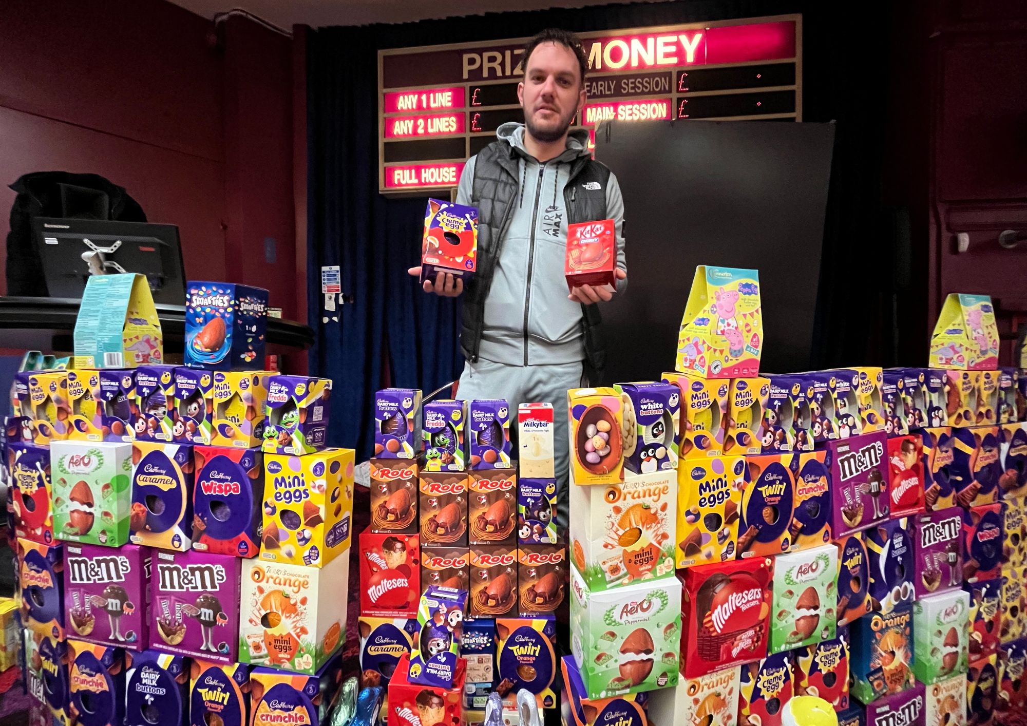 Eggs eleven! Easter collection for Great Ormond Street patients at bingo hall bingo eggs