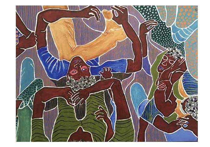Fiona Green on ‘Migrants: The Story Of Us All by Sam Miller’ Fiona Green’s painting of migrants