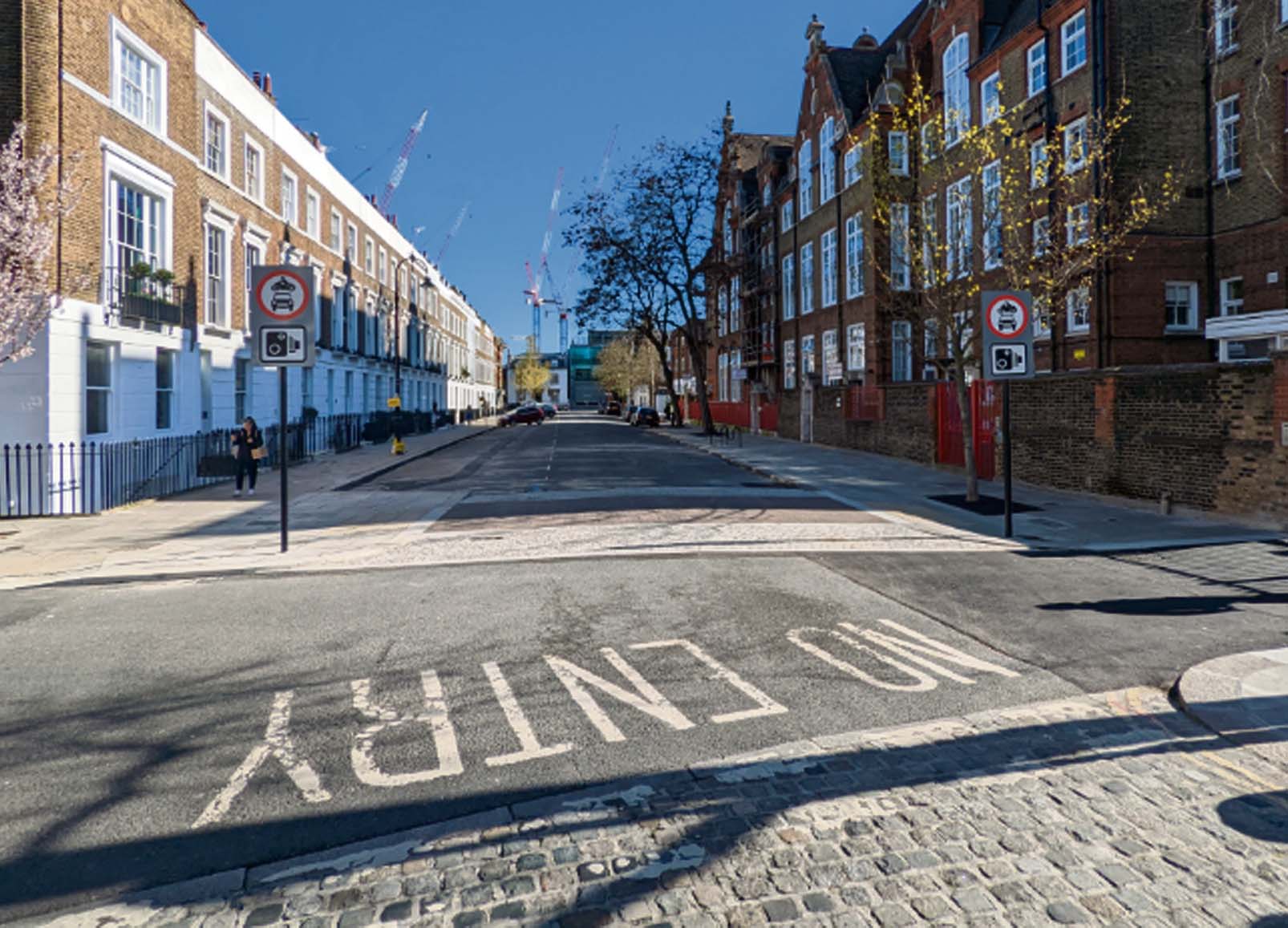 This is no way to get cleaner air No-entry sign near Primrose Hill Primary School