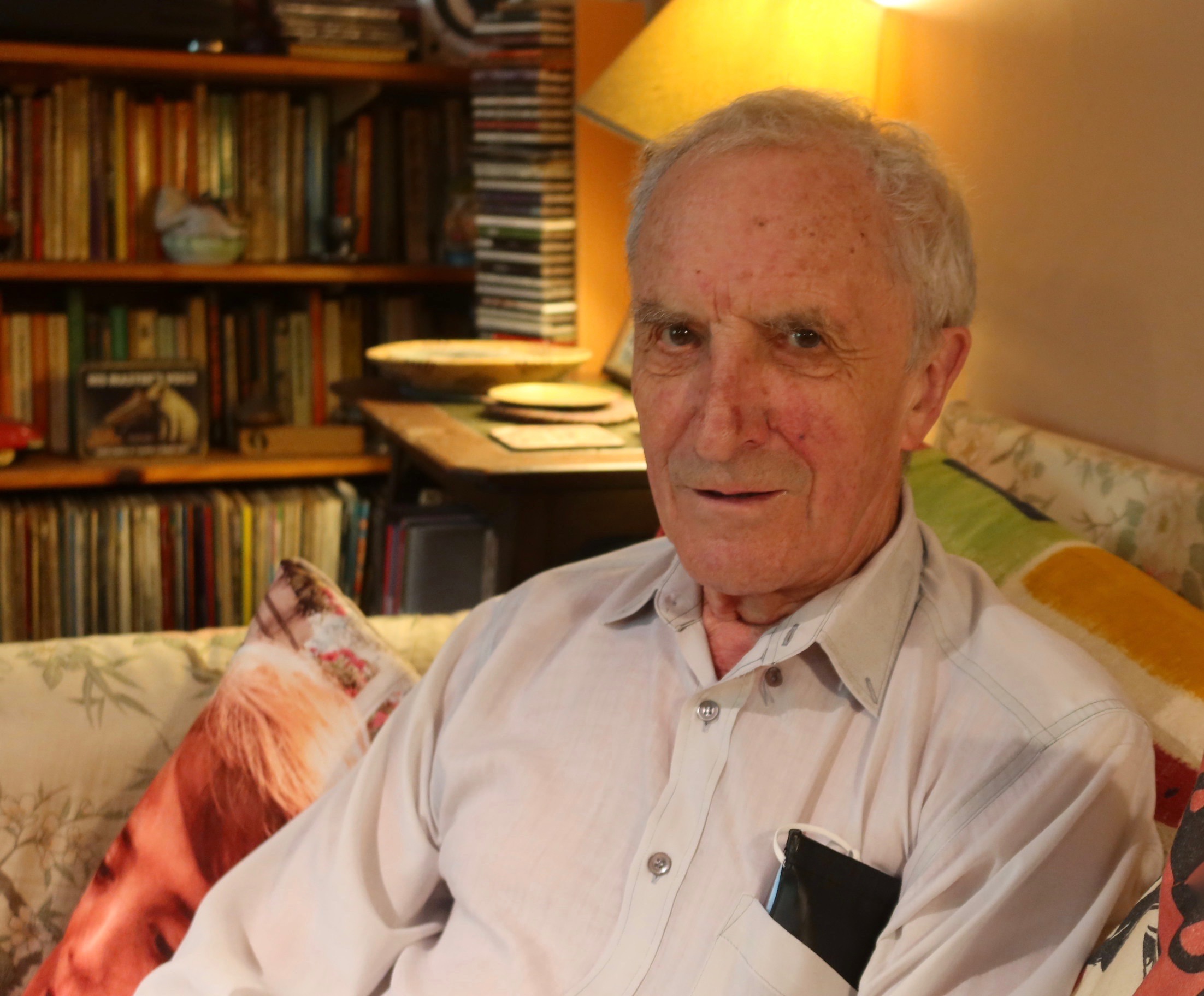 John Cowley at home