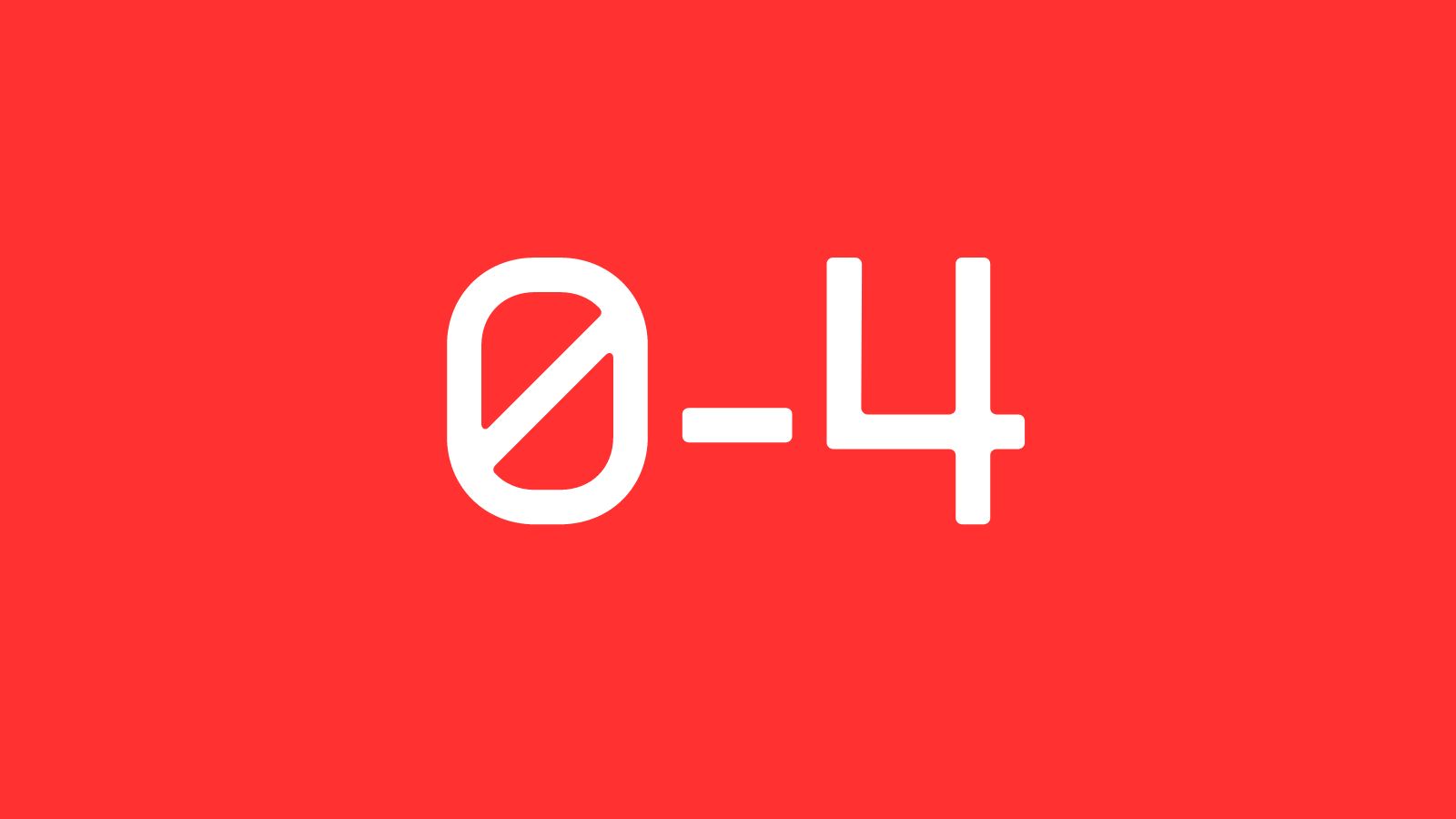 0-4 nil-four arsenal