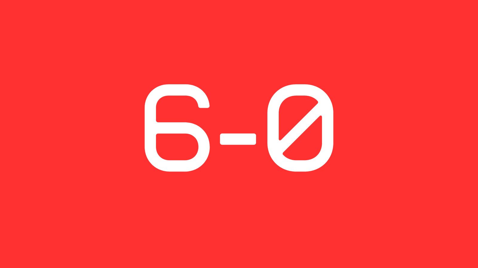 6-0 six-nil arsenal