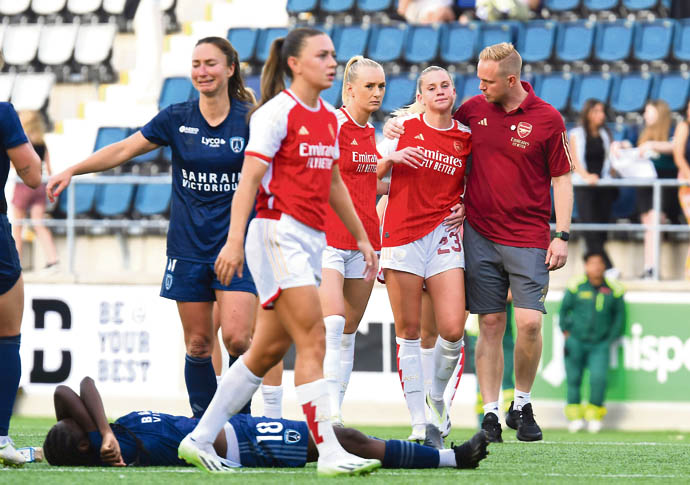 Gunners suffer Euro exit blow UEFA Women’s Champions League qualification - Arsenal FC v Paris FC - Bilborsen Arena