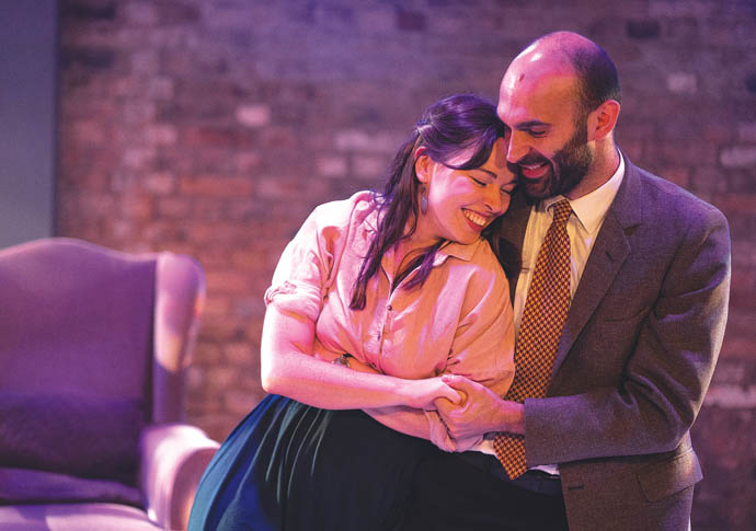 Review: In Other Words, at Arcola Theatre Lianne Harvey and Matthew Seager photo credit Tom Dixon