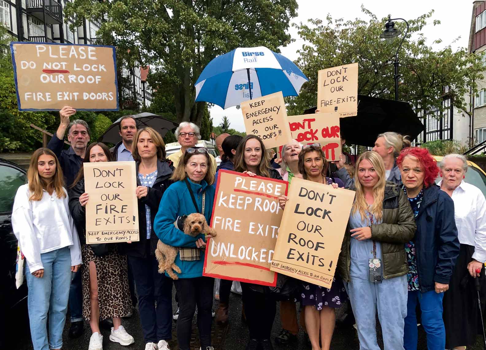 Consultation? They locked our roof fire escape anyway HOLLY LODGE PROTEST 1