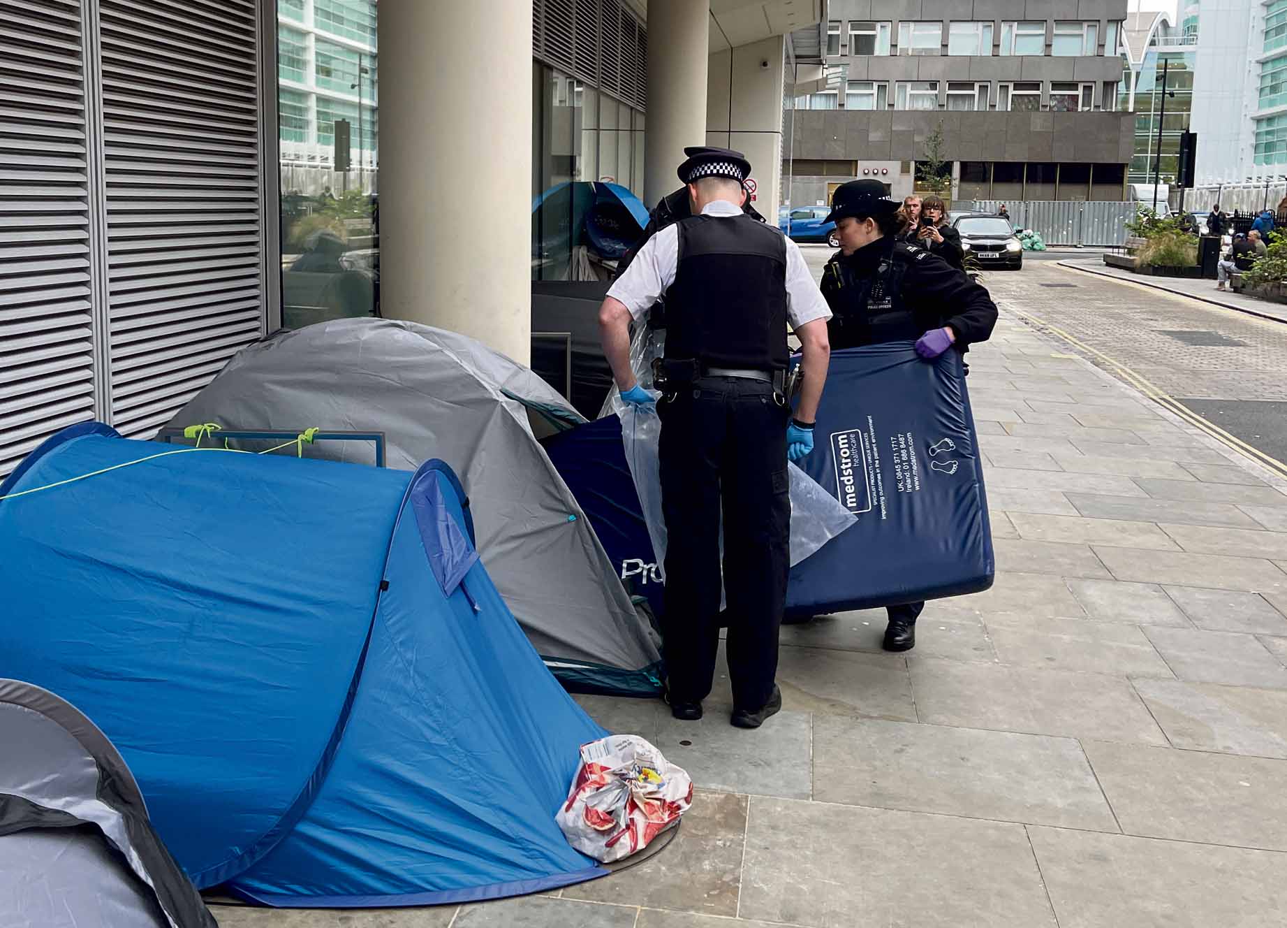 If Camden can apologise unpunished why can’t we? Police-tents