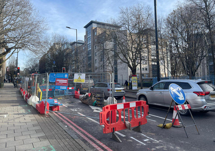 Water pipe upgrade sees Pentonville Road close Pentonville Road pipe roadworks