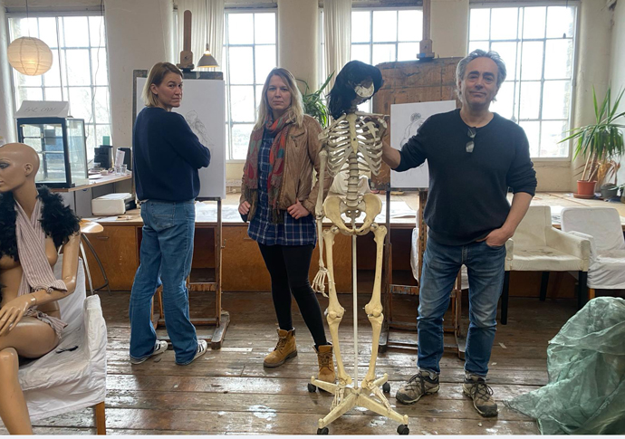 Candid founder Duncan Barlow with arts administrator Alex Beck and student Katrin Beck