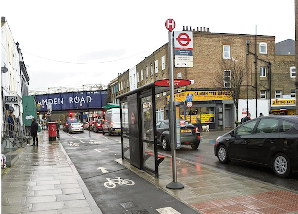 Floating Bus stop in Royal College Street
