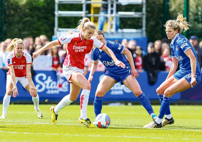 Eidevall rues missed chances Barclays Women Super League Everton vs Arsenal at Walton Hall Park Stadium, Liverpool 28th April 2024