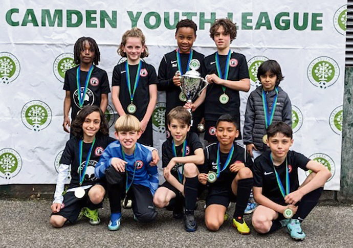 They’re up for the cups! London Futsal Stars Under-10s League Cup winners