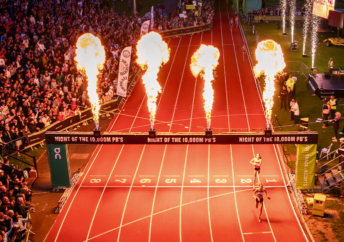 Quickfire runners at Harriers’ PBs night Highgate Harriers18/05/2024.Night of the 10,000M PB's