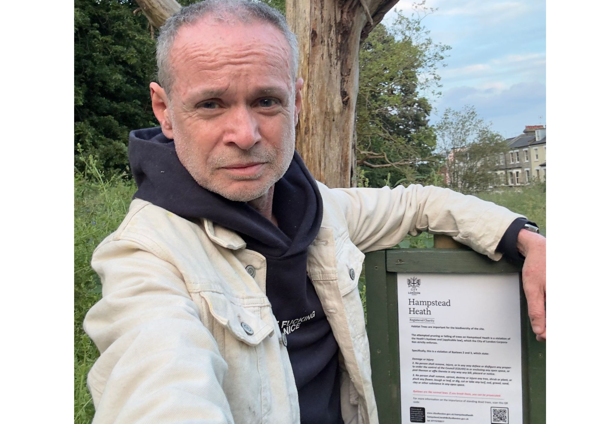 Bye-law warning after man starts pruning Hampstead Heath tree willow