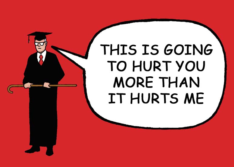 Cruel To Be Kind Cartoon V2-Sadler