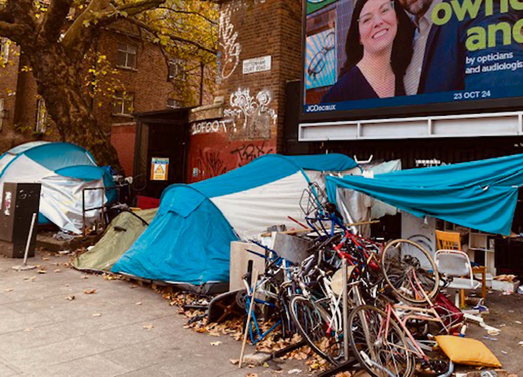 The reality of rough sleeping-Tottenham Court Road-credit Linda Grove]