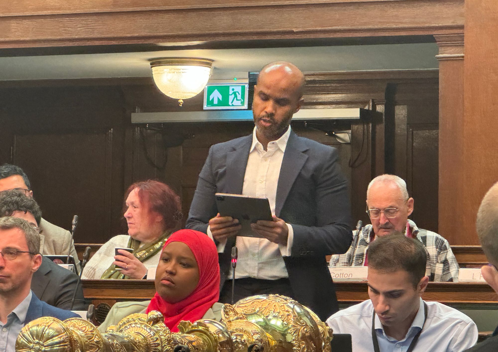 Congratulations to the councillor for speaking out on Gaza awake old