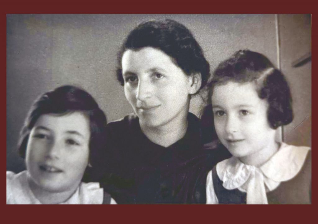 Miriam, right, with her mother and sister in 1935. She is wearing the pendant she passed on to Dora