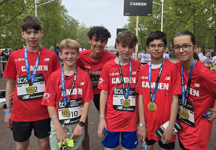 Athletes shine at the mini-marathon Team Camden Under-13s Boys