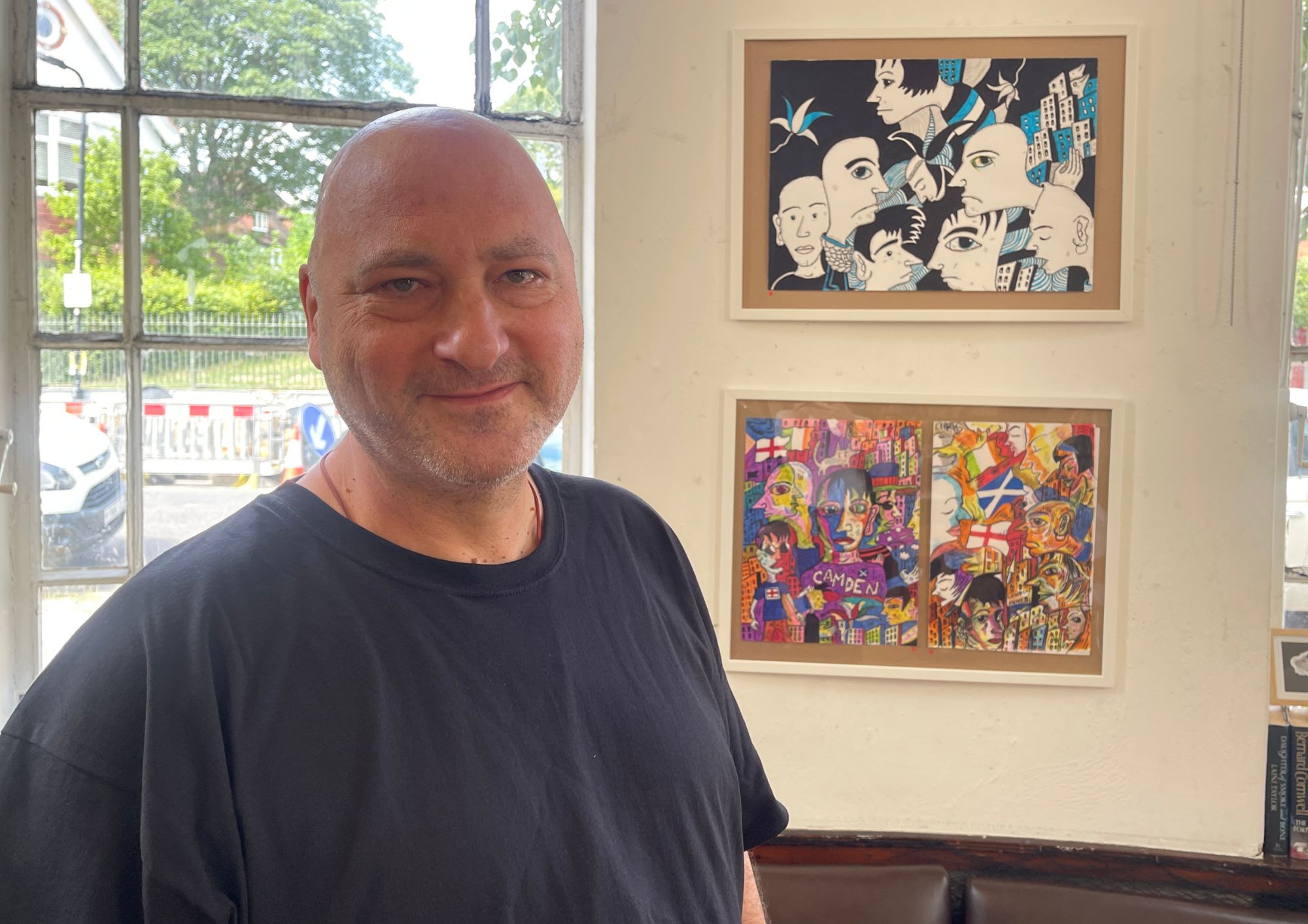 Former rough sleeper’s homeless art goes on display at library chris bird