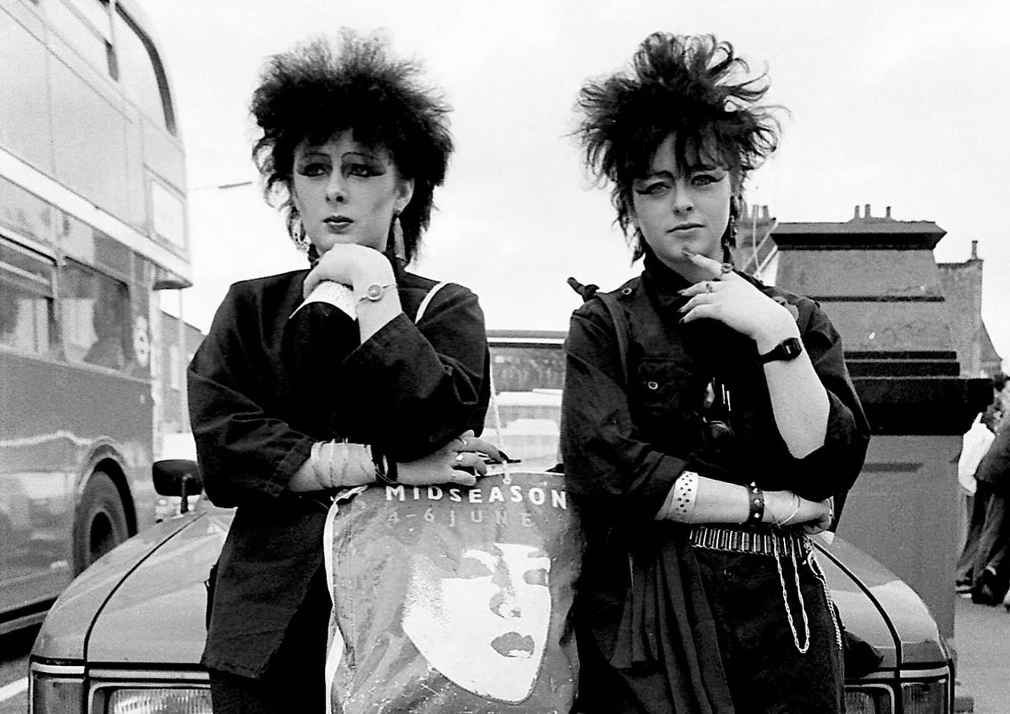 Two goth girls in Camden High Street 1980s© Normski _ Museum of Youth Culture