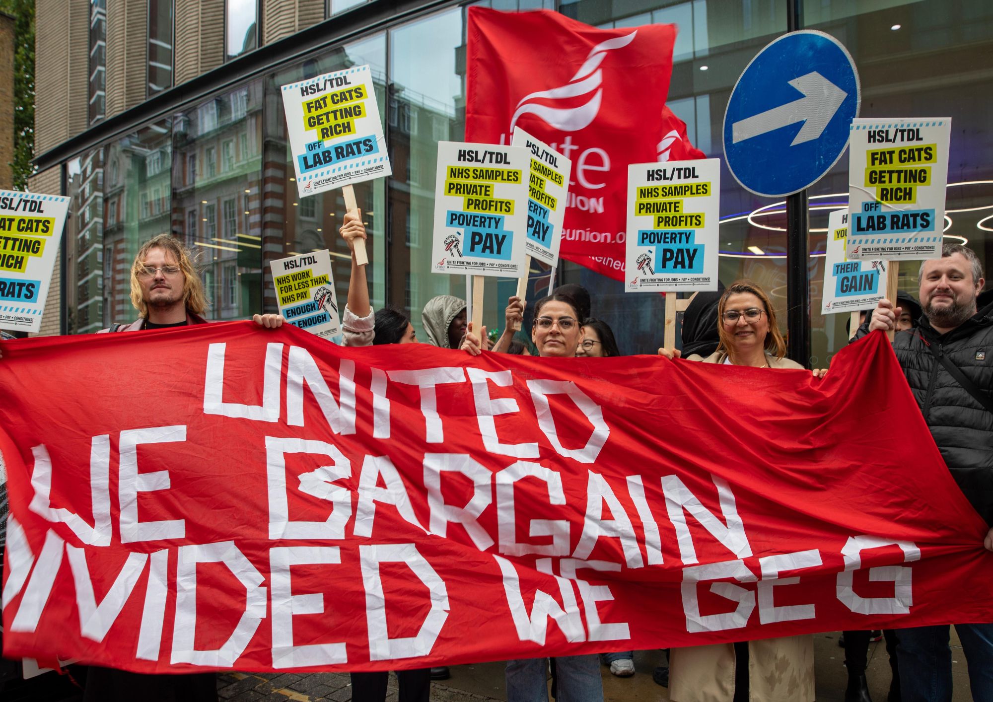 Lab staff take strike action over pay row blood test simon lamrock