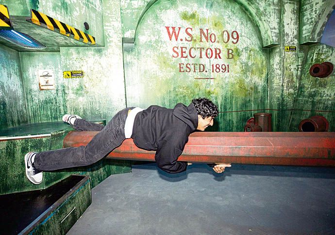 The sentence? Two minutes in a prison cell with giant balls Prison Island London (9) Aa9770