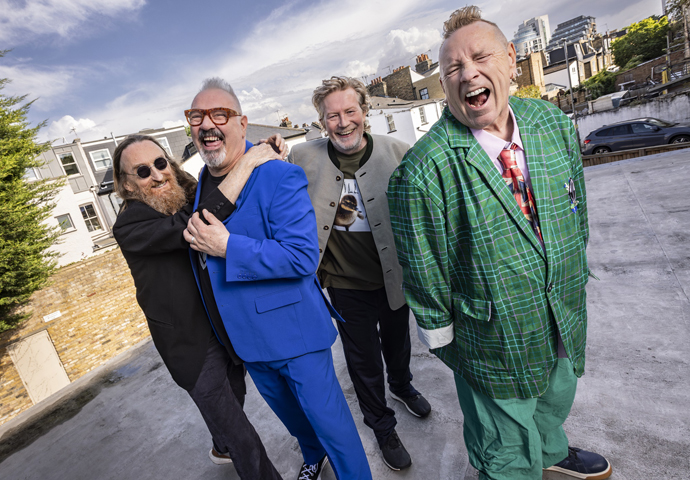 Public Image Ltd - (l-r) Lu Edmonds, Scott Firth, mark Roberts, John Lydon. (photo credit Paul Heartfield)...