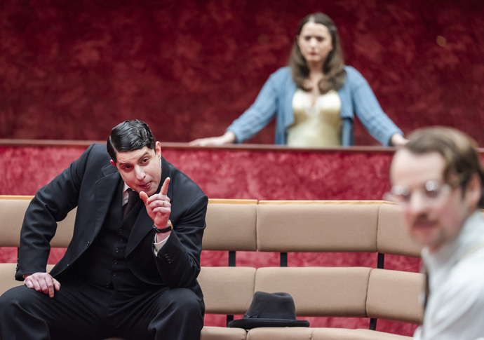 Broken Glass_Eli Gelb, Pearl Chanda and Alex Waldmann in Broken Glass at the Young Vic (c) Tristram Kenton