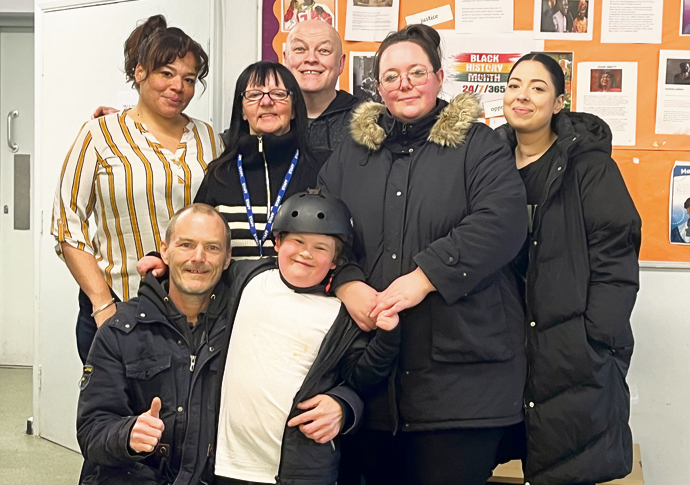 Patrick Maher with son and Hilldrop staff