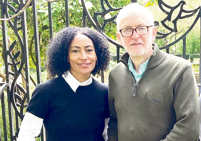 When she says independent, she means it… Alison Stoecker with MP Jeremy Corbyn
