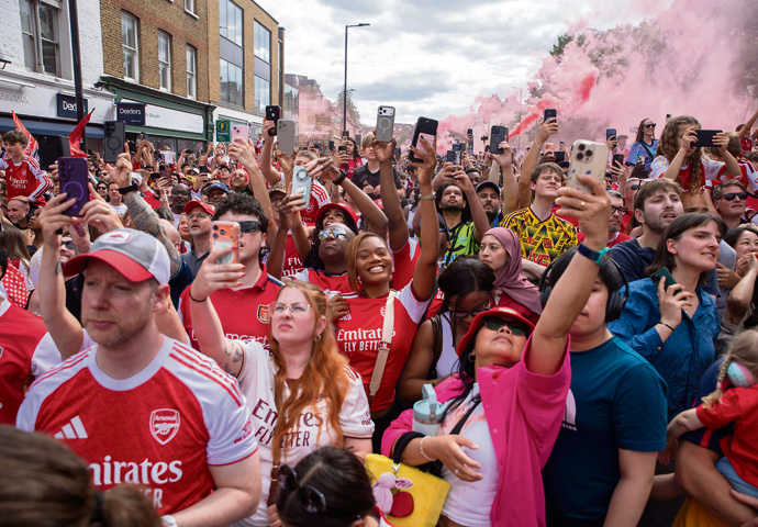 Back and ready to do it all over again Arsenal parade_photo Simon Lamrock