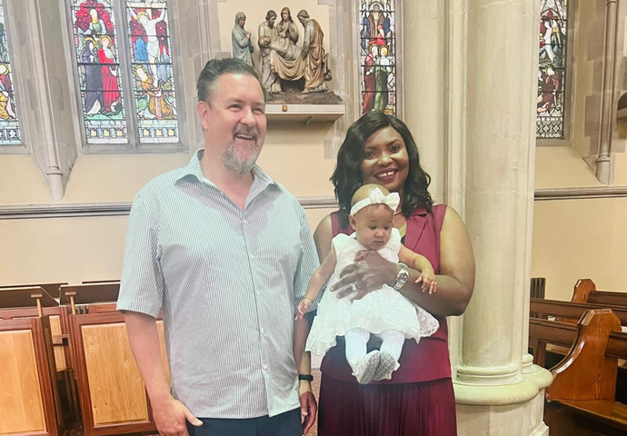 Review: The Years of Travelling Anxiously Tom Sykes , wife Oge and baby Amara