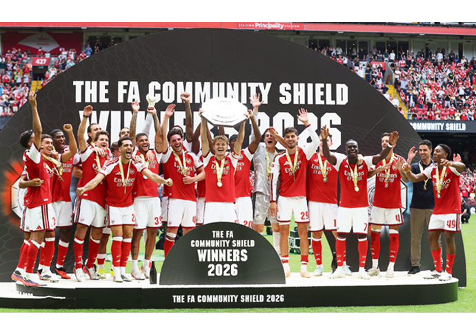 Arsenal shield credit Daniel Weir-SPP